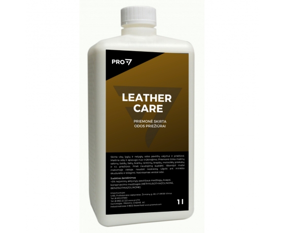 Ādas kopšanas līdzeklis LEATHER CARE 1L pudele ar dabisko ādu kopšanas formulu auto saloniem un mēbelēm