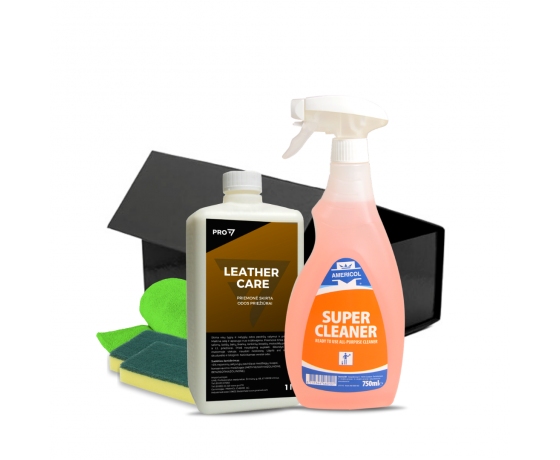 Ādas kopšanas komplekts Leather Care ar Super Cleaner tīrīšanas līdzekli auto un mēbeļu kopšanai