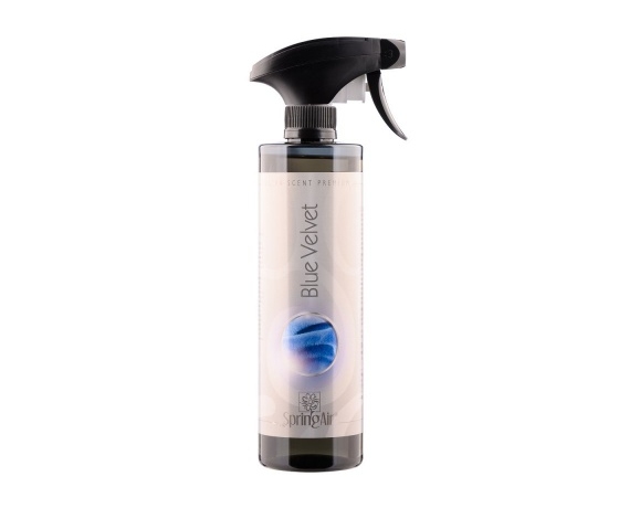 Spring Air Blue Velvet auduma atsvaidzinātājs 500ml pudele ar jasmīna un lavandas aromātu
