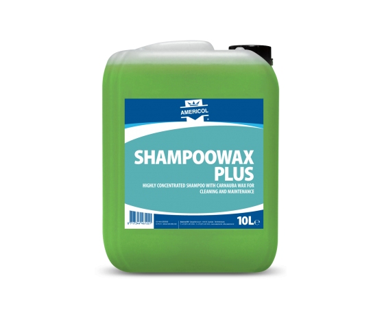 Americol Shampoowax Plus 10L auto šampūns ar vasku - profesionāls koncentrāts automašīnu mazgāšanai un aizsardzībai