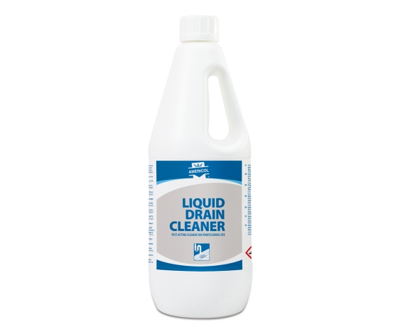 AMERICOL LIQUID DRAIN CLEANER 1L koncentrāts kanalizācijas cauruļu tīrīšanai ar augstu pH līmeni