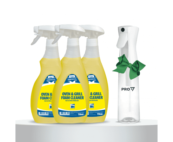 Oven & Grill Foam Cleaner komplekts ar 3 putu tīrītājiem un miglas smidzinātāju cepeškrāsns un grila tīrīšanai