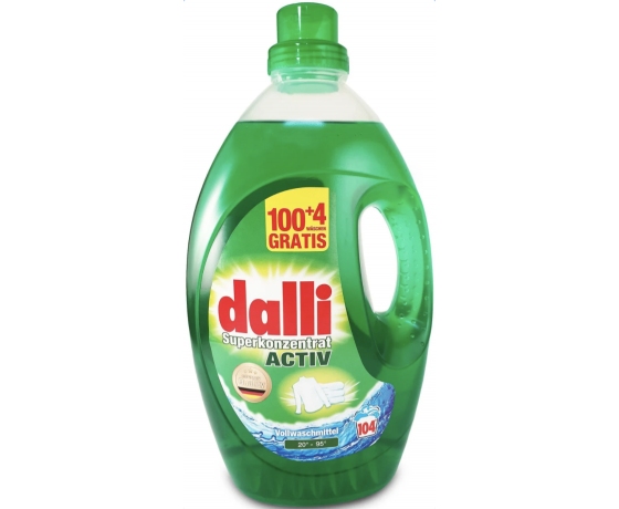 Dalli Activ XL 3.65L koncentrēts veļas mazgāšanas līdzeklis baltiem audumiem ar traipu tīrītāju, Vācijas kvalitāte