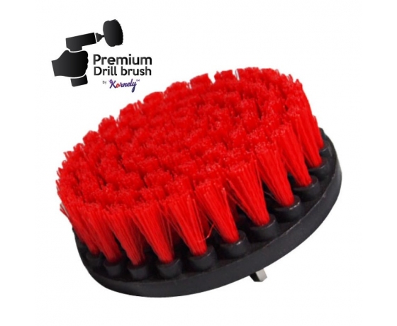 Premium Drill Brush sarkana tīrīšanas birste 13cm intensīvai beršanai