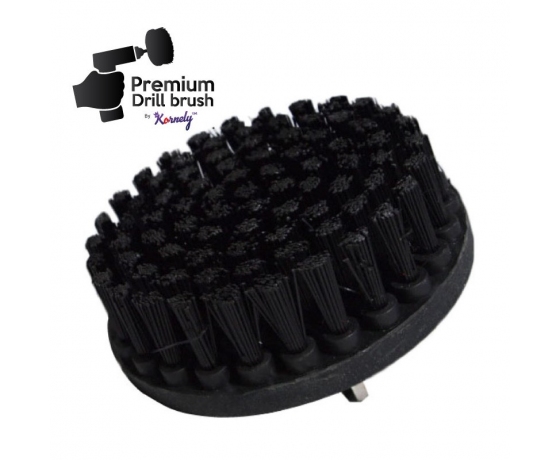 Premium Drill Brush melna tīrīšanas birste 13cm diametrā ar īpaši cietiem sariem