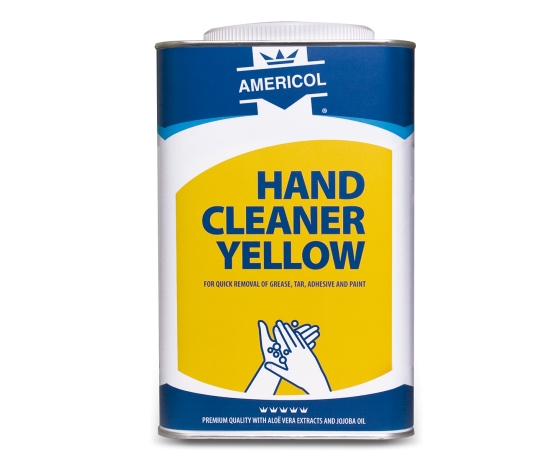 Americol Hand Cleaner Yellow 4.5L roku tīrīšanas pasta metāla iepakojumā rūpniecisko netīrumu tīrīšanai