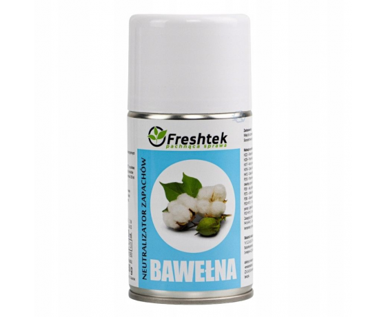 Freshtek OneShot kokvilnas aromāta smaržu neitralizators 250ml pudele ar izsmidzinātāju, ekoloģisks gaisa atsvaidzinātājs
