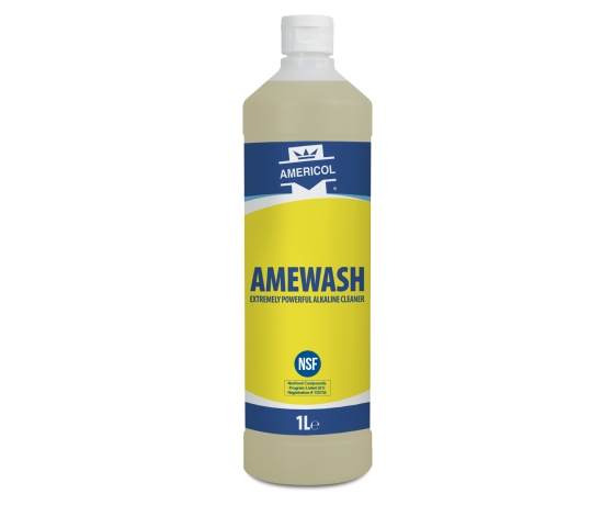 AMERICOL AMEWASH 1L attaukojošs tīrīšanas koncentrāts ar HACCP sertifikātu rūpnieciskai un pārtikas nozares tīrīšanai