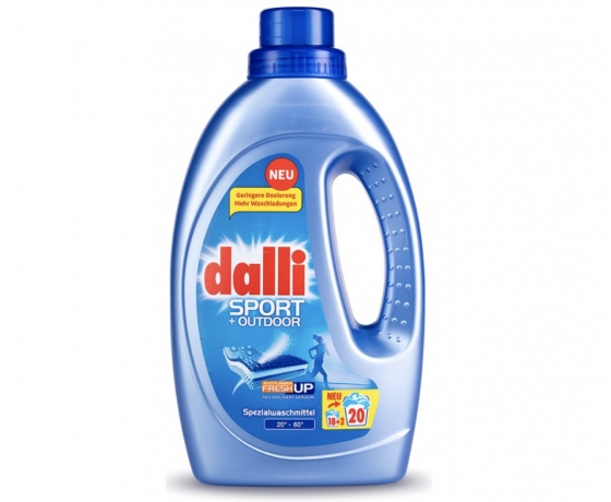 Dalli Sport 1,1L mazgāšanas līdzeklis sporta apģērbiem ar īpašu formulu elastīgiem un elpojošiem audumiem