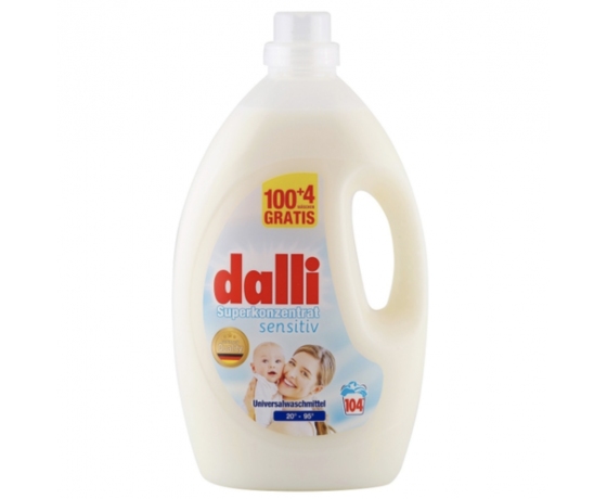 Dalli Sensitive XL 3.65L veļas mazgāšanas līdzeklis ar hipoalergēnu formulu baltai un krāsainai veļai
