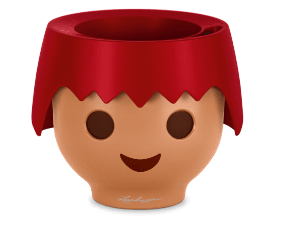 Sarkans viedais puķu pods OJO ar PLAYMOBIL dizainu