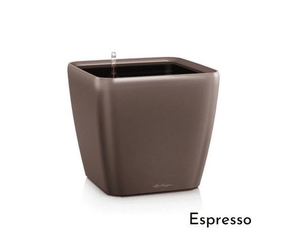 LECHUZA Quadro LS 21 Espresso viedais puķu pods ar automātisko laistīšanas sistēmu