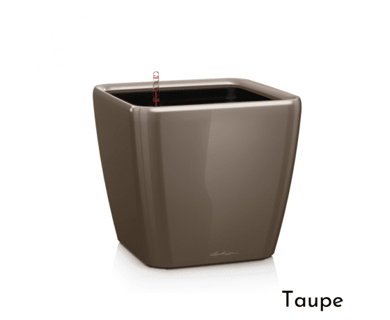LECHUZA Quadro LS 35 Taupe viedais puķu pods ar pašlaistošo sistēmu