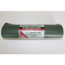 ATKRITUMU MAISI LDPE dubultslāņu, zaļi/melni 100L / 5 gab.