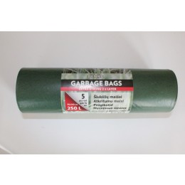 ATKRITUMU MAISI LDPE ZAĻI / MELNI 250L / 5 gab.