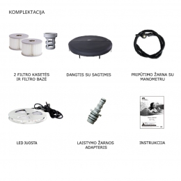 STARRY piepūšamā baseina komplektācija ar ūdens filtru