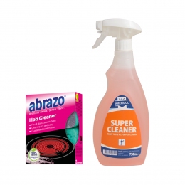 Plīts virsmas tīrīšanas komplekts, Super Cleaner + Abrazo Hob Cleaner