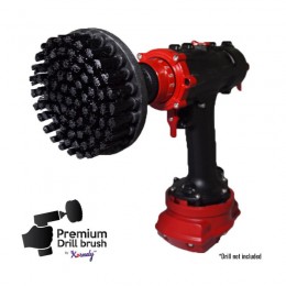 Melna Drill Brush birste ar 2cm gariem sariem rūpnieciskai tīrīšanai