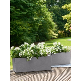 Balconera Stone 50 Graphite Black pods ar dekoratīvu akmens tekstūru