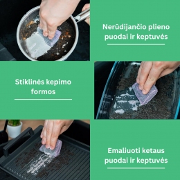 Abrazo MINI Soap Pads tērauda vilnas skrubji komplektā ar 16 gabaliem