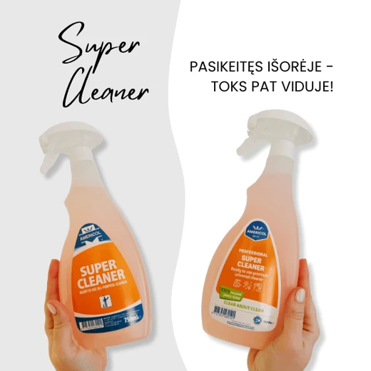 Tīrīšanas līdzeklis īpaši piesārņotām virsmām AMERICOL SUPER CLEANER 0,75 l koncentrāts