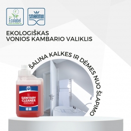 Koncentrēts sanitāro telpu tīrīšanas līdzeklis ar Ecolabel sertifikātu