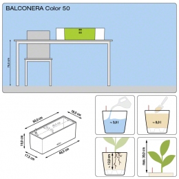 Paceļamie rokturi Balconera Color 50 podā