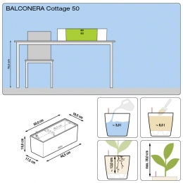 Balconera puķu poda drenāžas sistēma pret pārlaistīšanu