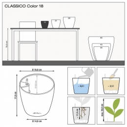 Classico Color 18 puķu poda UV izturīgā konstrukcija