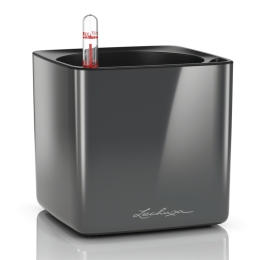 Viedais puķu pods CUBE GLOSSY 14 Charcoal