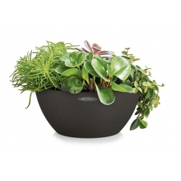 Viedais puķu pods Cubeto Stone 30 Graphite Black