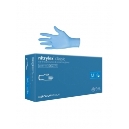 Vienreizlietojamie nitrila cimdi, Nitrylex Classic 100 gab., M