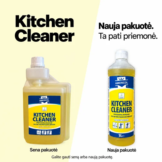 Virtuves virsmu tīrīšanas līdzeklis - AMERICOL KITCHEN CLEANER - ECOLABEL 1 l (koncentrāts)